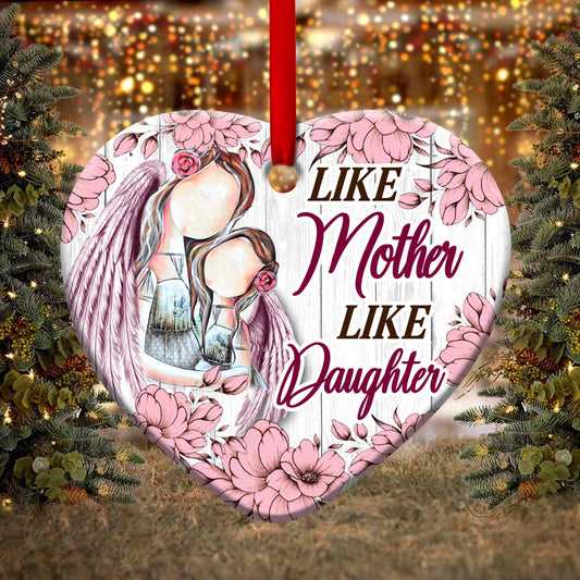 Mad Like Mother Like Daughter Heart Ceramic Ornament - Christmas Ornament - Christmas Gift