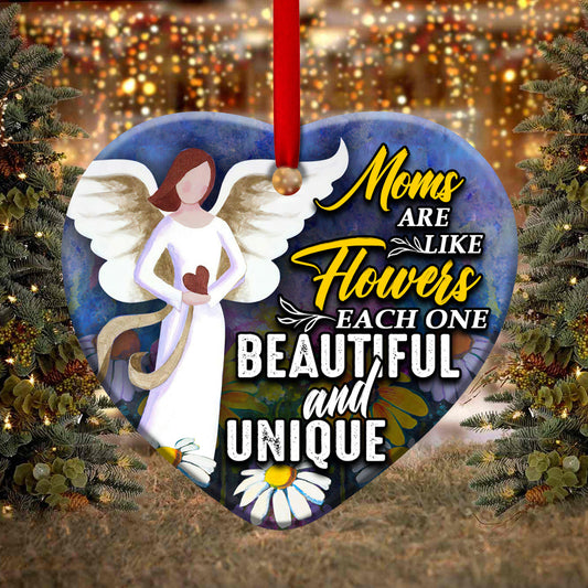 Mad Moms Are Like Flowers Heart Ceramic Ornament - Christmas Ornament - Christmas Gift
