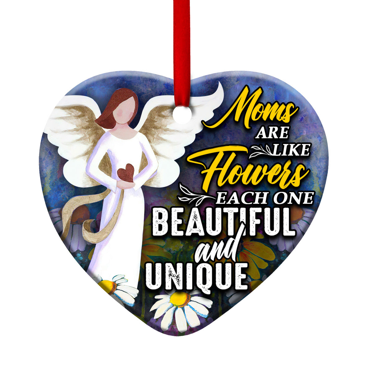 Mad Moms Are Like Flowers Heart Ceramic Ornament - Christmas Ornament - Christmas Gift