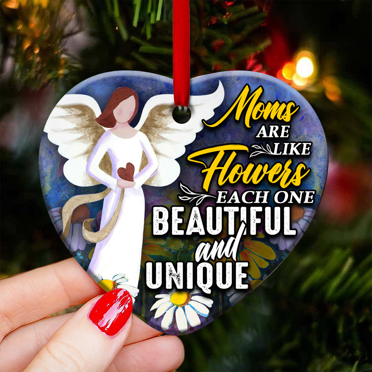 Mad Moms Are Like Flowers Heart Ceramic Ornament - Christmas Ornament - Christmas Gift