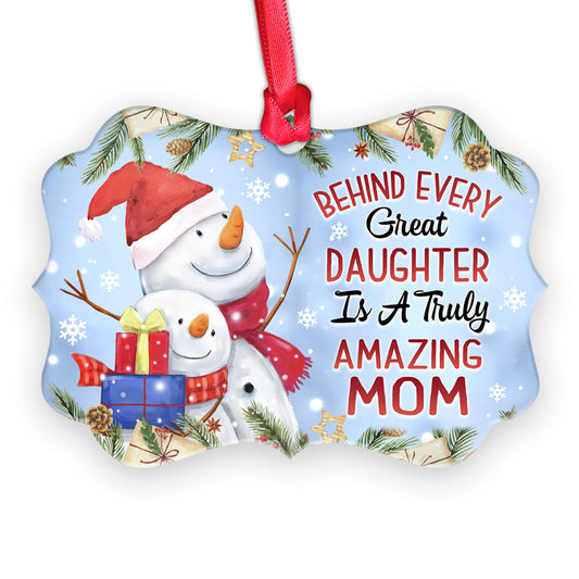 Mad Snowman Truly Amazing Mom Metal Ornament - Christmas Ornament - Christmas Gift