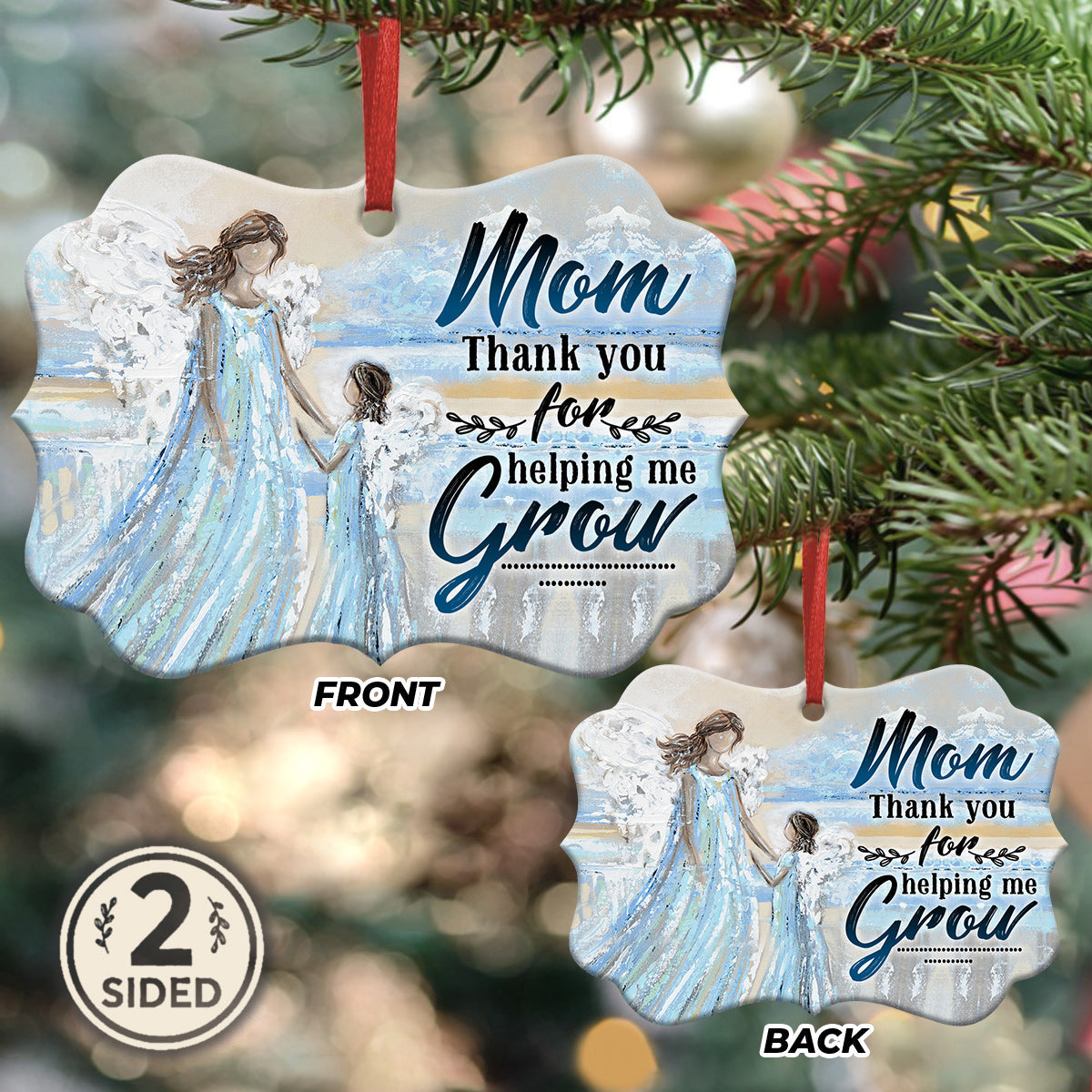 Mad Thank You For Helping Me Grow Metal Ornament - Christmas Ornament - Christmas Gift
