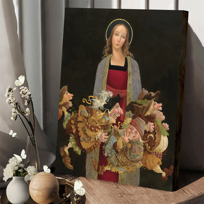 Madonna With Guys Canvas Wall Art - Christan Wall Decor