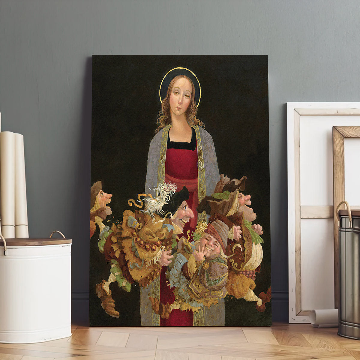 Madonna With Guys Canvas Wall Art - Christan Wall Decor