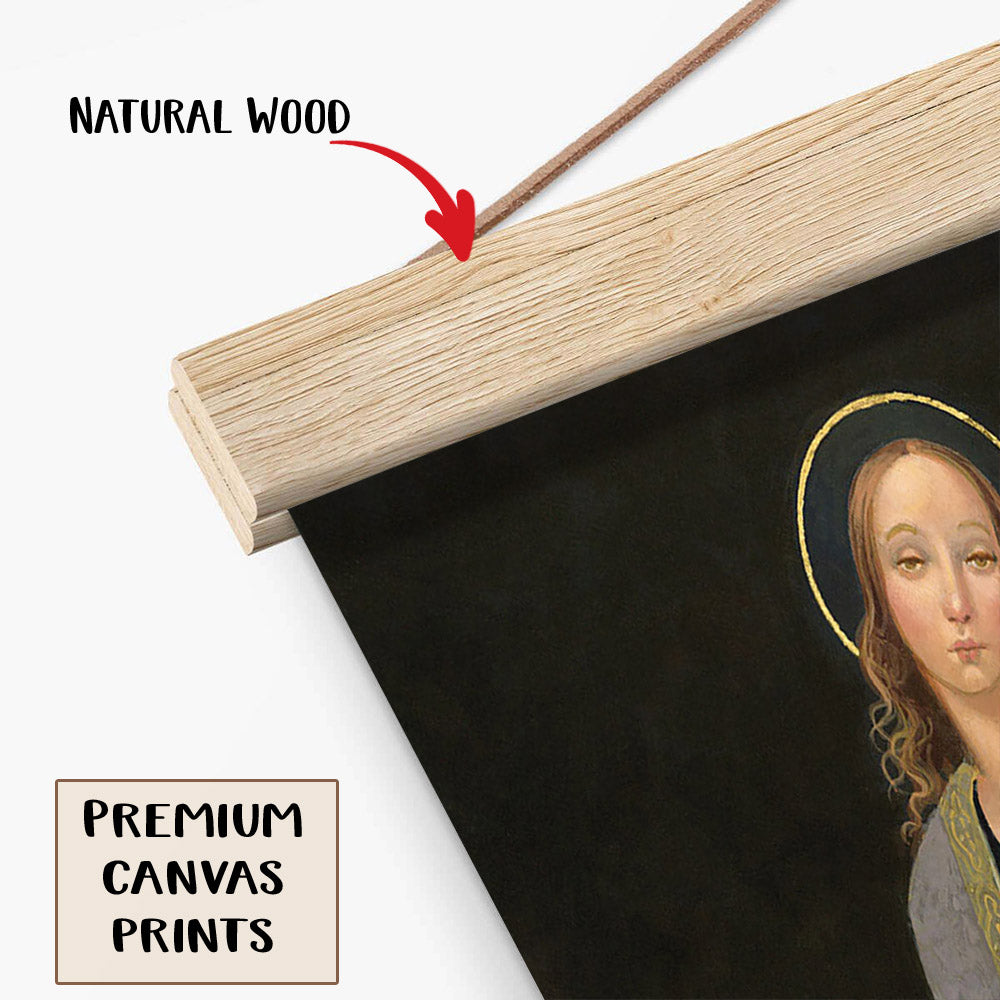 Madonna With Guys Hanging Canvas Wall Art - Christan Wall Decor - Religious Canvas