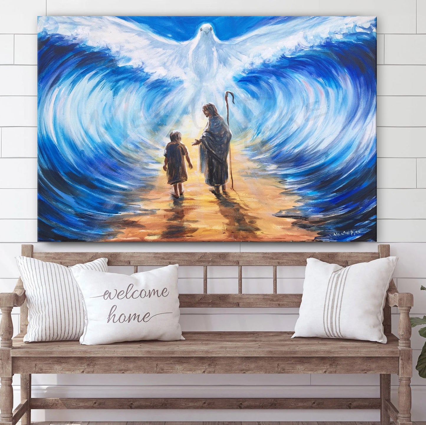 Making A Way Fine Art Of Jesus Christ Child Parting - Jesus Canvas Pictures - Christian Wall Art