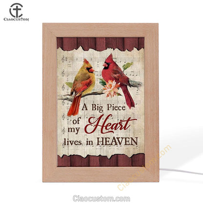 Male And Female Cardinals A Piece Of My Heart In Heaven Frame Lamp