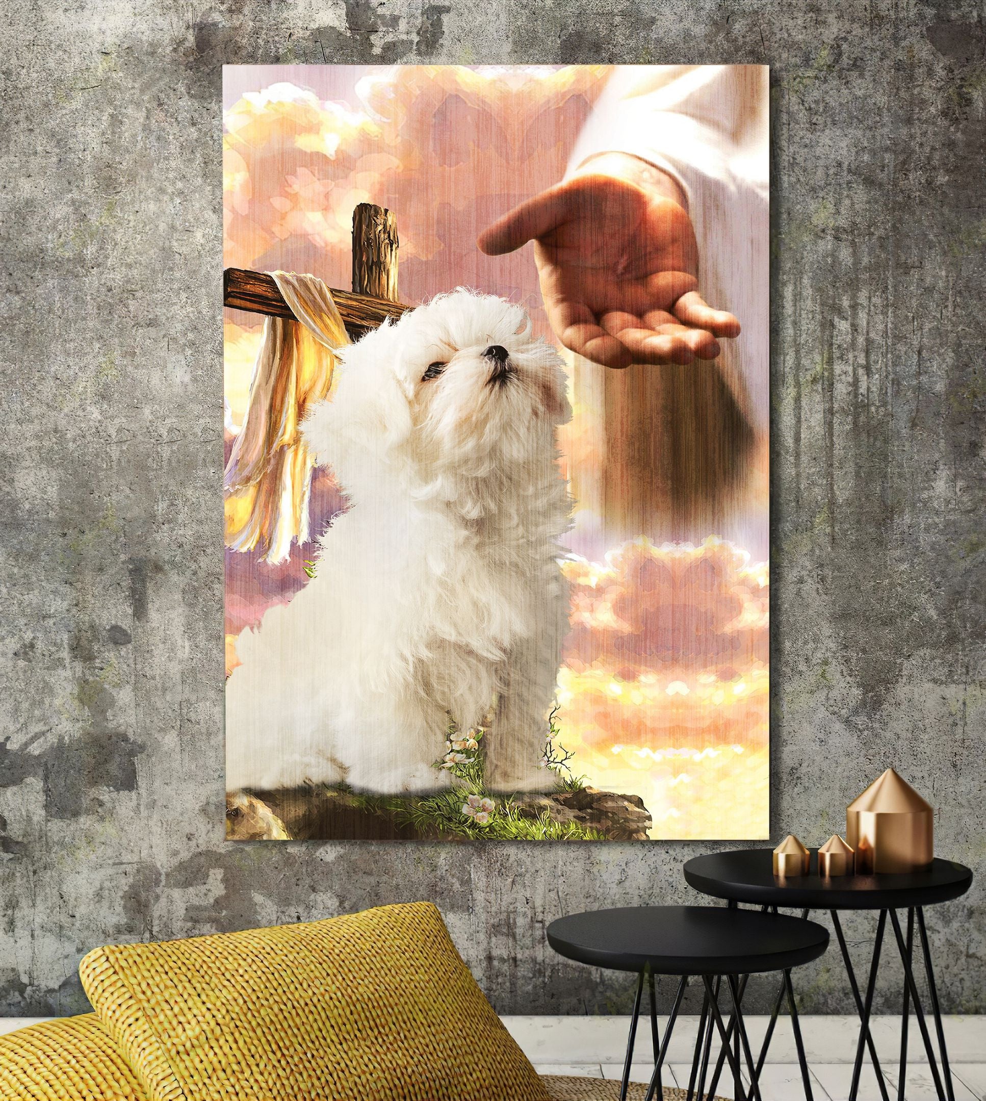 Maltese God Hand Photo Canvas - Canvas Decor Ideas