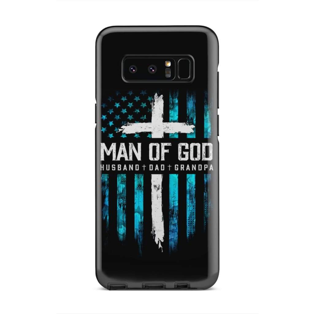 Man Of God Husband Dad Grandpa Christian Phone Case - Inspirational Bible Scripture iPhone Cases