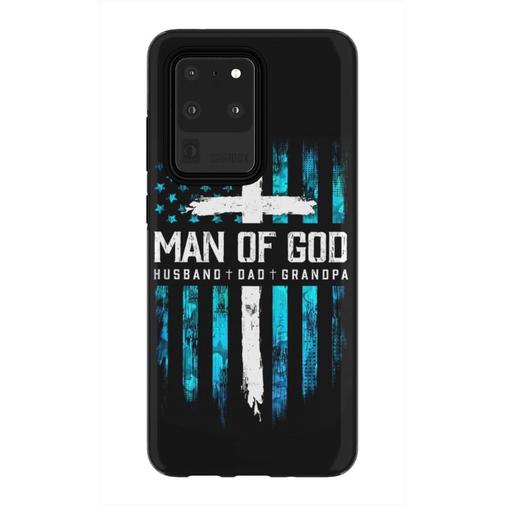 Man Of God Husband Dad Grandpa Christian Phone Case - Inspirational Bible Scripture iPhone Cases