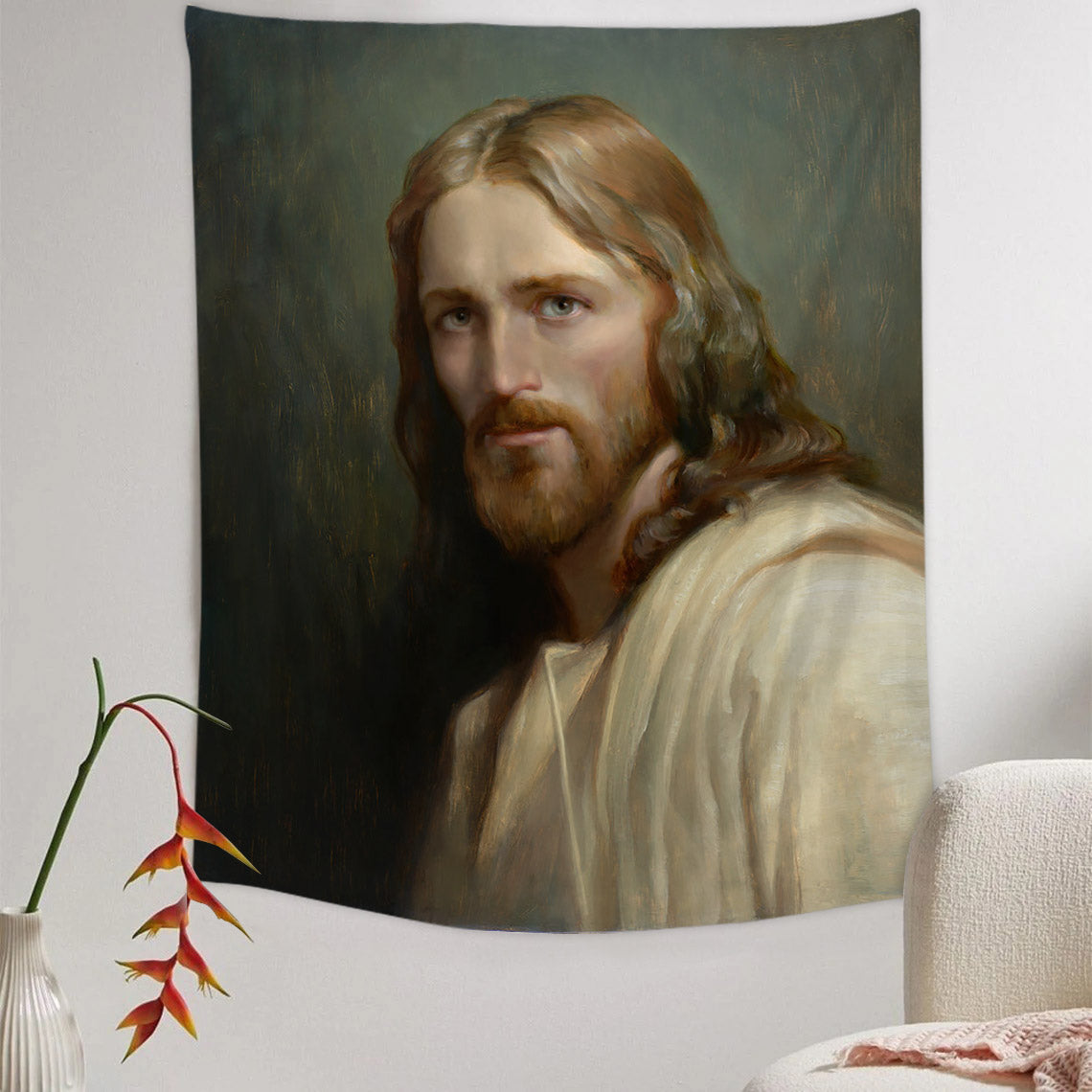 Man of Galilee Tapestry - Jesus Picture - Religious Tapestry - Christian Tapestry Wall Hangings