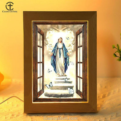 Maria Painting Vintage Window The Way To Heaven Frame Lamp