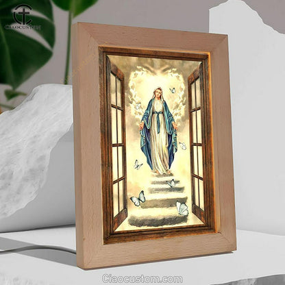 Maria Painting Vintage Window The Way To Heaven Frame Lamp