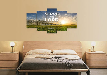 Mark 1045 Serve The Lord Canvas Wall Art Print - Christian Canvas Wall Art