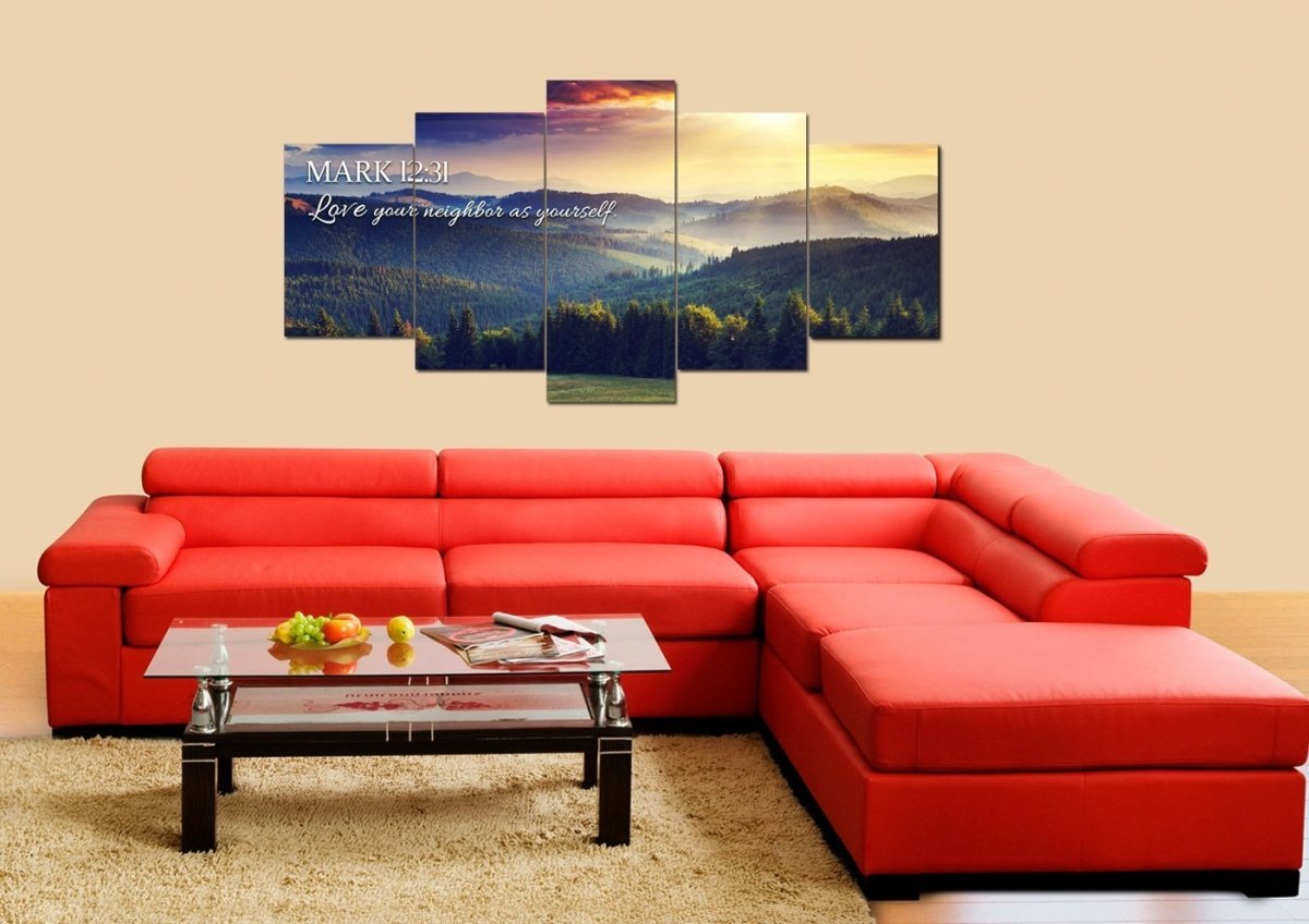 Mark 1231 Love Your Neighbor As Yourself Canvas Wall Art Print S - Christian Canvas Wall Art