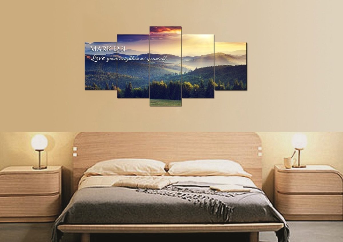 Mark 1231 Love Your Neighbor As Yourself Canvas Wall Art Print S - Christian Canvas Wall Art