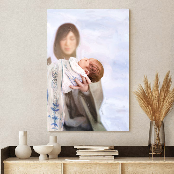 Mary And Baby Jesus Canvas Pictures - Jesus Christ Art - Christian Canvas Wall Art