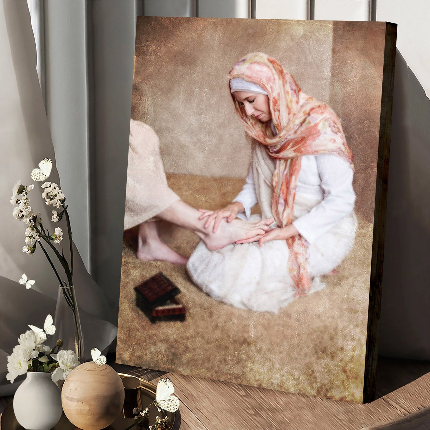 Mary Anointing Christ's Feet Canvas Pictures - Jesus Canvas Art - Christian Wall Art