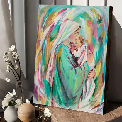 Mary Canvas Wall Art - Mary's Lullaby