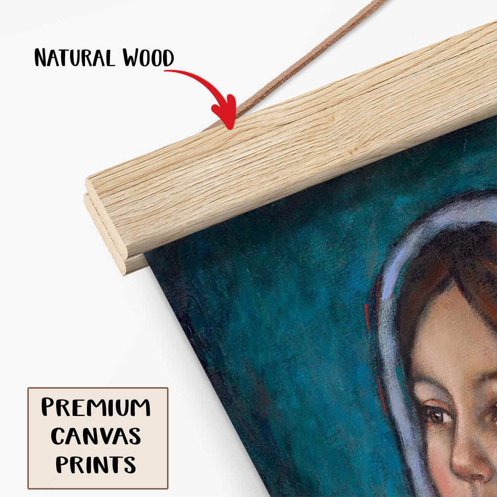 Mary Hanging Canvas Wall Art - Mary And Baby Jesus - Christian Gift - Religious Canvas