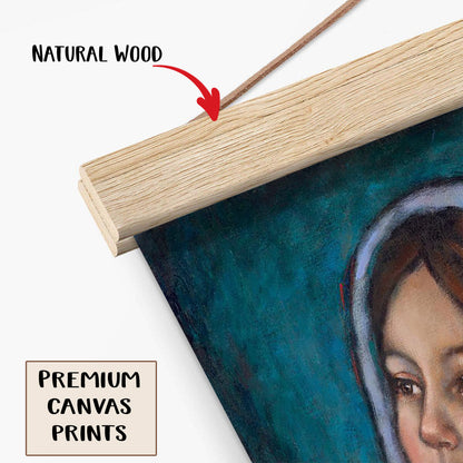 Mary Hanging Canvas Wall Art - Mary And Baby Jesus - Christian Gift - Religious Canvas