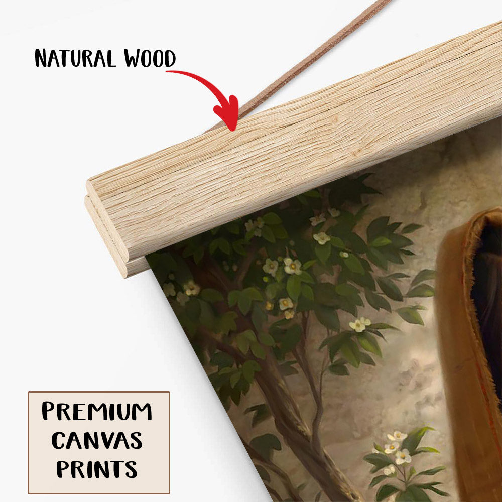 Mary Hanging Canvas Wall Art - Mary Kept All Of These Things And Pondered Them In Her Heart - Gift For Mom - Religious Canvas