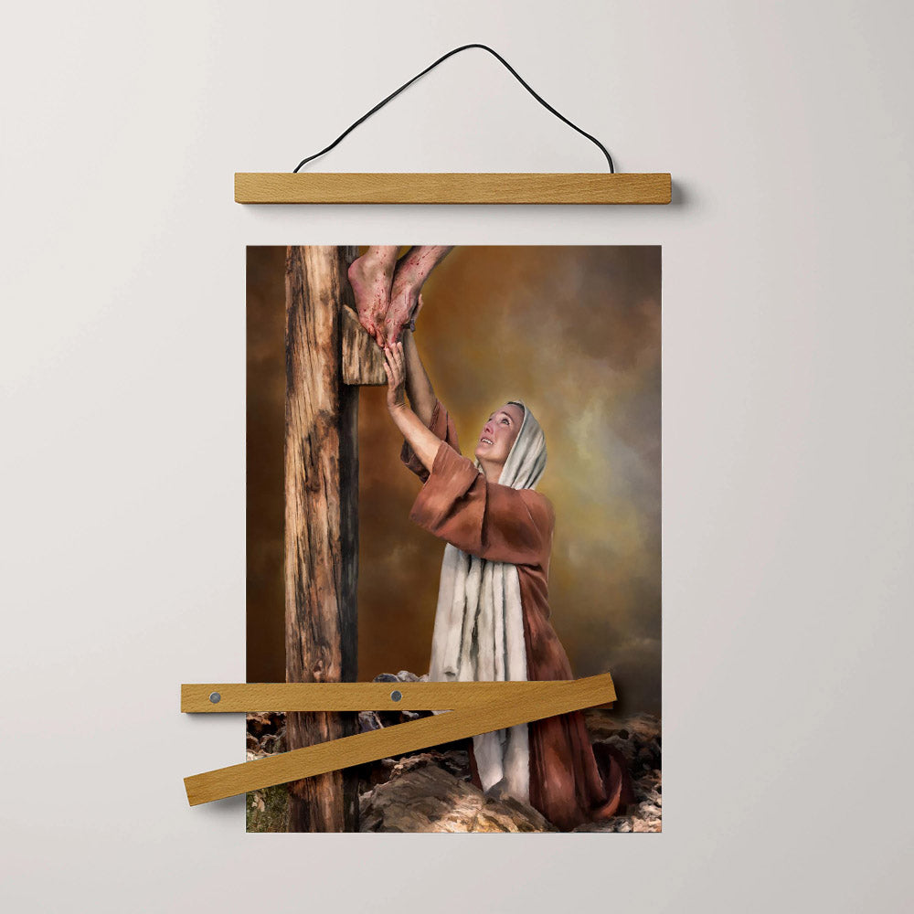 Mary Hanging Canvas Wall Art - Mary's Agony - Religious Canvas