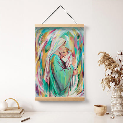 Mary Hanging Canvas Wall Art - Mary's Lullaby - Religious Canvas