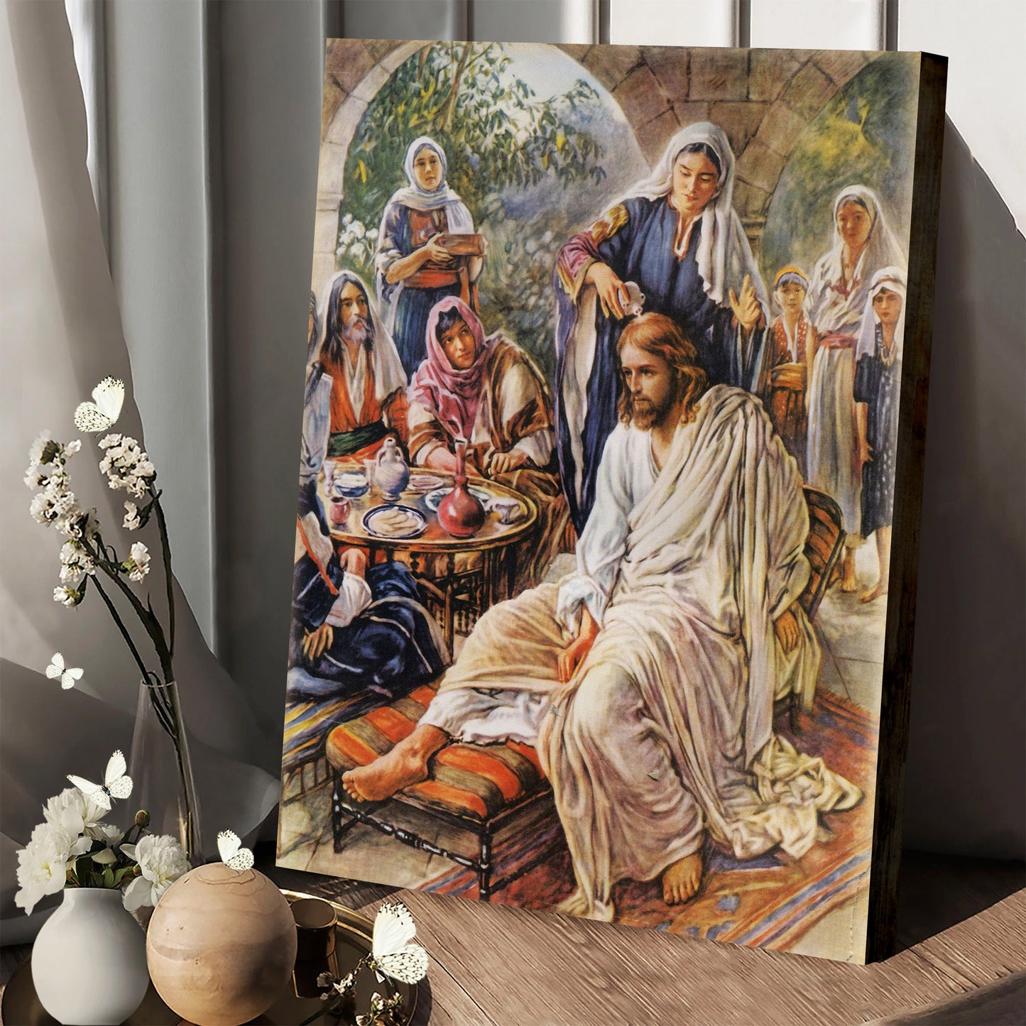 Mary Of Bethany Anoints Jesus Catholic Picture - Canvas Pictures - Jesus Canvas Art - Christian Wall Art