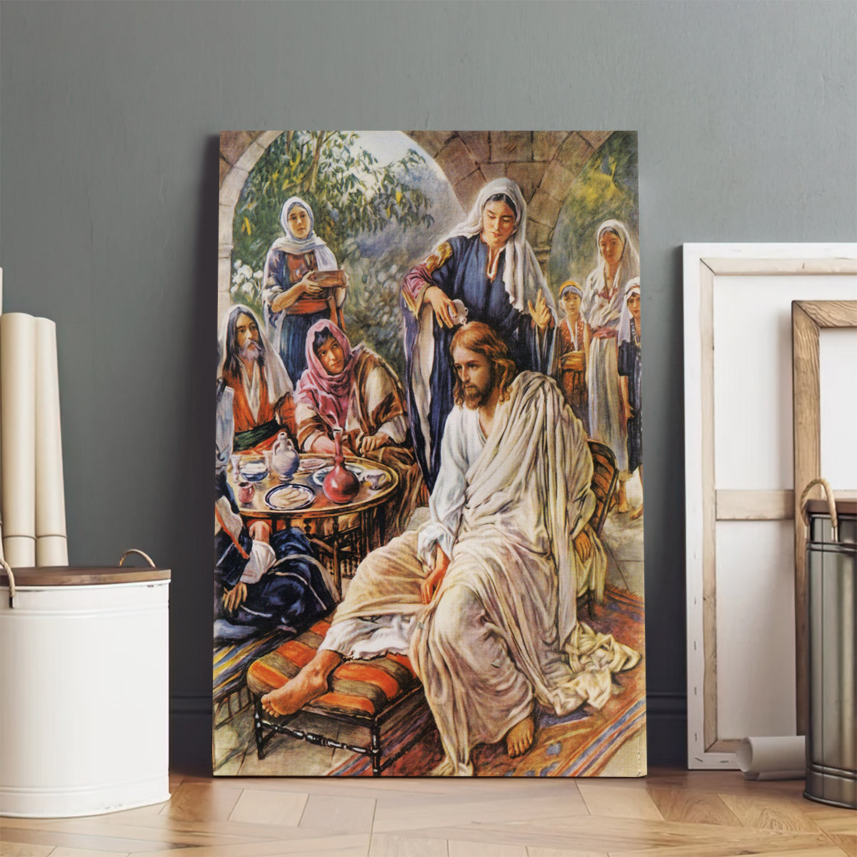 Mary Of Bethany Anoints Jesus Catholic Picture - Canvas Pictures - Jesus Canvas Art - Christian Wall Art