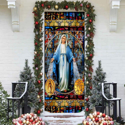 Mary, Our Lady of Sorrows Door Cover - Religious Door Decorations - Christian Home Decor