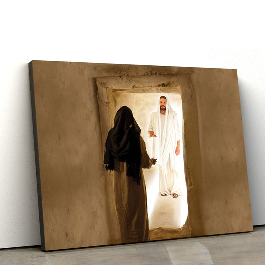 Mary Speaks With The Resurrected Christ - Easter Pictures Canvas Wall Art - Easter Wall Art - Christian Canvas Wall Art
