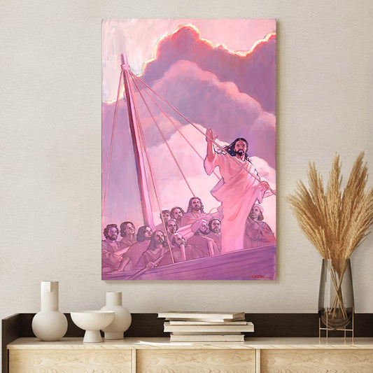 Master Of Ocean Earth And Skies Canvas Picture - Jesus Christ Canvas Art - Christian Wall Canvas