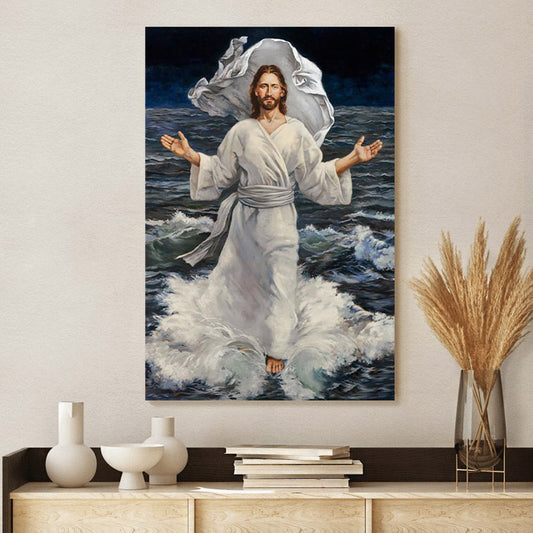 Master, The Tempest Is Raging Canvas Wall Art - Jesus Picture - Jesus Portrait Canvas