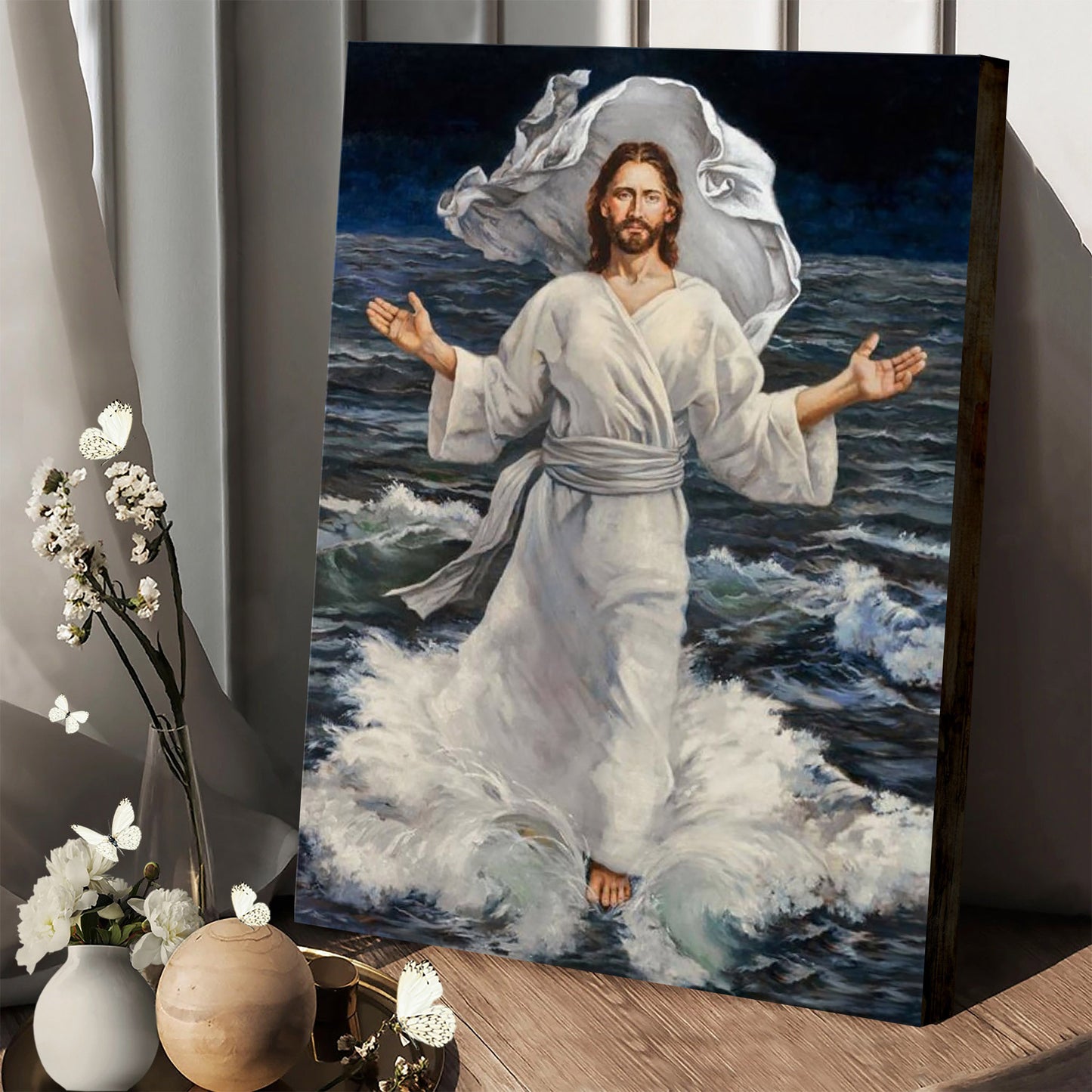 Master, The Tempest Is Raging Canvas Wall Art - Jesus Picture - Jesus Portrait Canvas