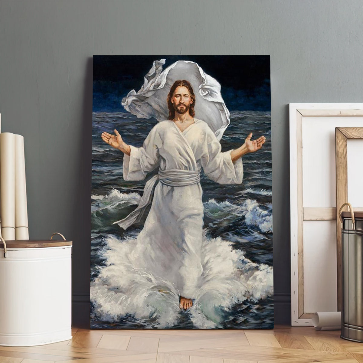 Master, The Tempest Is Raging Canvas Wall Art - Jesus Picture - Jesus Portrait Canvas