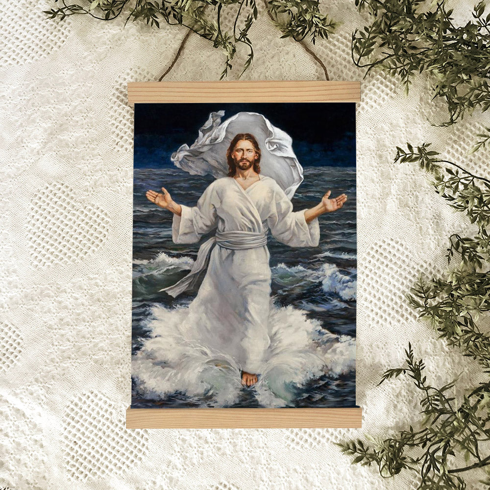 Master, The Tempest Is Raging Hanging Canvas Wall Art - Jesus Picture - Jesus Portrait Canvas - Religious Canvas