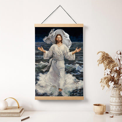 Master, The Tempest Is Raging Hanging Canvas Wall Art - Jesus Picture - Jesus Portrait Canvas - Religious Canvas