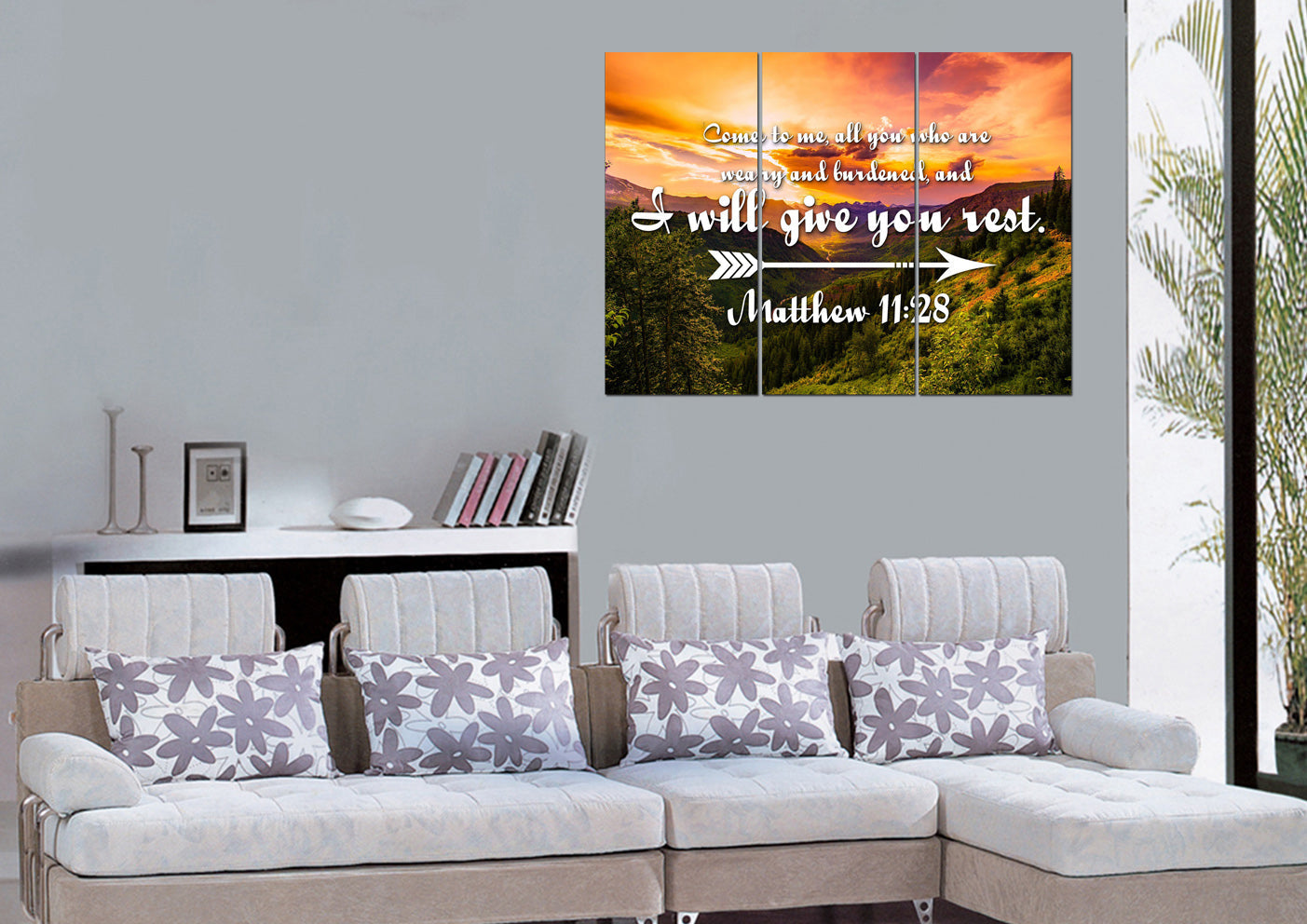Matthew 1128 Canvas Wall Art Print - Christian Canvas Wall Art