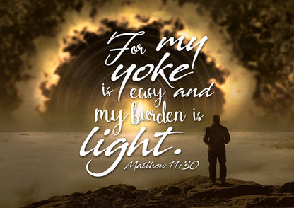 Matthew 1130 Canvas Wall Art Print S - Christian Canvas Wall Art