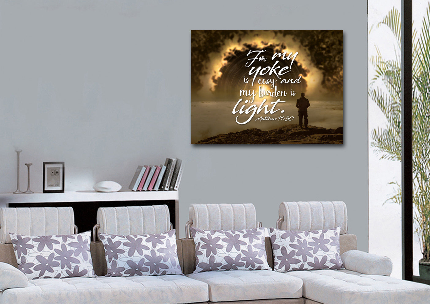 Matthew 1130 Canvas Wall Art Print S - Christian Canvas Wall Art