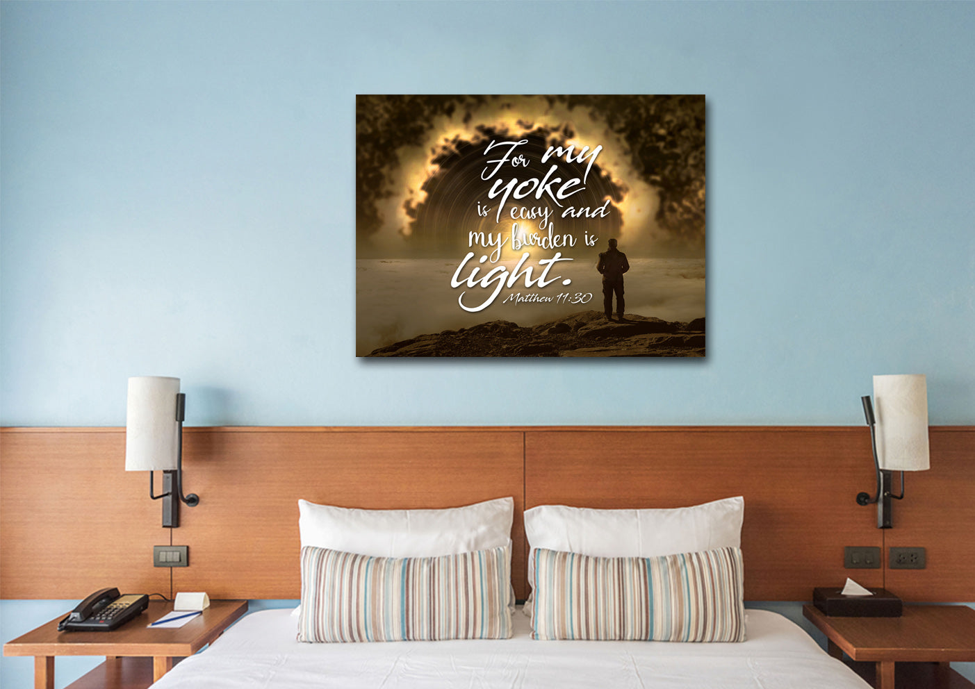 Matthew 1130 Canvas Wall Art Print S - Christian Canvas Wall Art