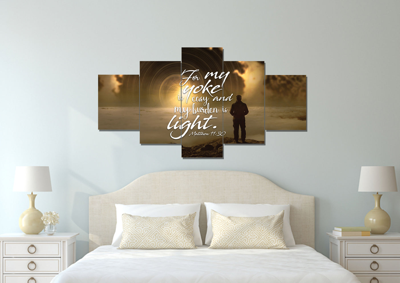 Matthew 1130 Canvas Wall Art Print S - Christian Canvas Wall Art