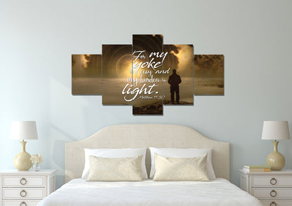 Matthew 1130 Canvas Wall Art Print S - Christian Canvas Wall Art