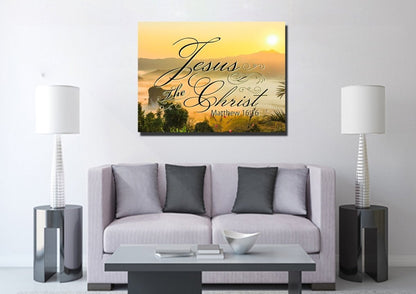 Matthew 1616 Jesus The Christ Canvas Wall Art Print S - Christian Canvas Wall Art
