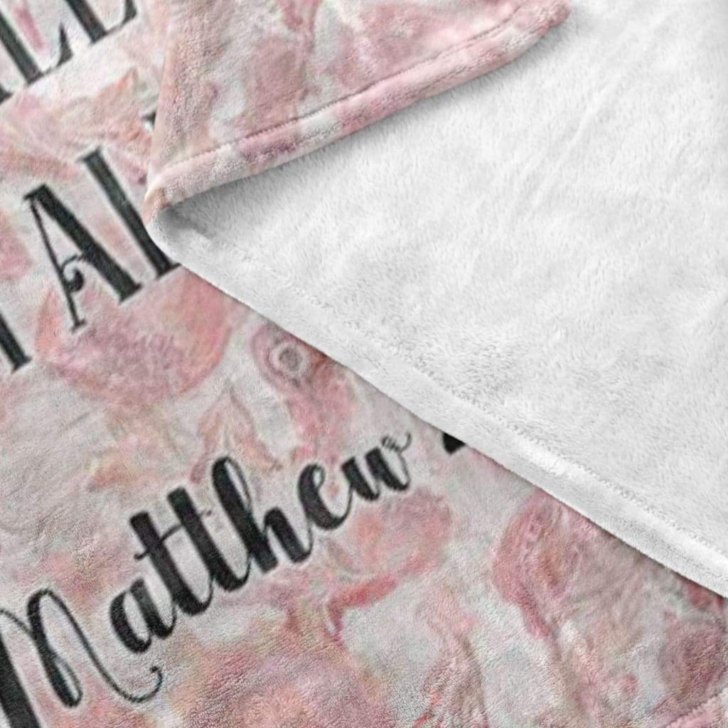 Matthew 2237 Love The Lord Your God With All Your Heart Fleece Blanket - Christian Blanket - Bible Verse Blanket