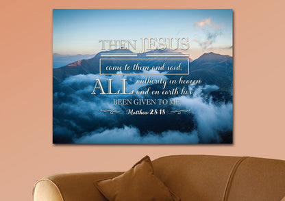 Matthew 2818 Canvas Wall Art Print S - Christian Canvas Wall Art