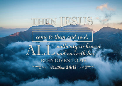 Matthew 2818 Canvas Wall Art Print S - Christian Canvas Wall Art