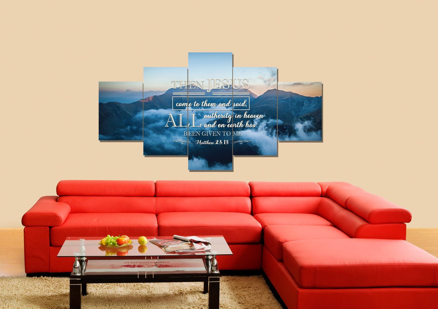 Matthew 2818 Canvas Wall Art Print S - Christian Canvas Wall Art