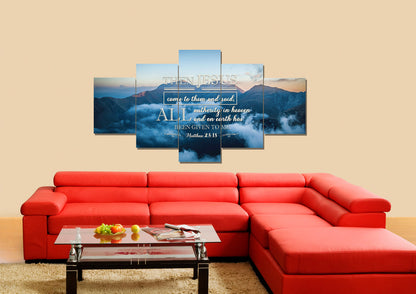 Matthew 2818 Canvas Wall Art Print S - Christian Canvas Wall Art